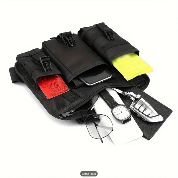 Tactical chest Bag with Back Storage BLack NWT - Picture 4 of 5
